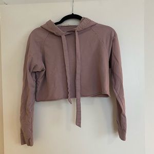 Purple cropped hoodie